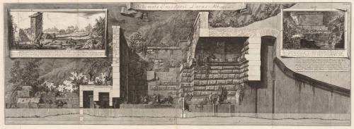 Section of the Emissarium at Lake Albano with Inset Views