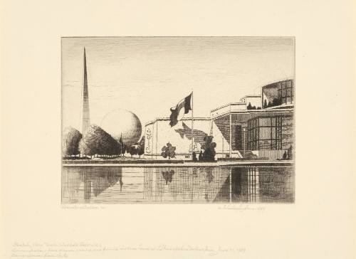 New York World's Fair: Trylon and Perishere (Sketch)