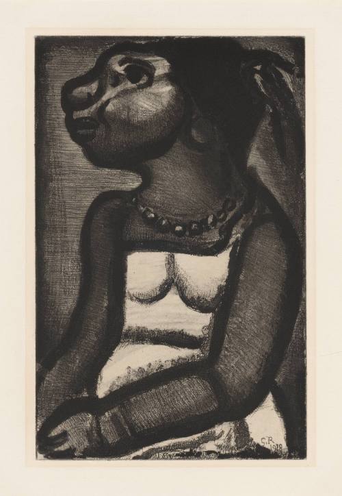 Negress in Profile from Réincarnations du Père Ubu