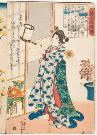 Hotoke Gozen examining a poem