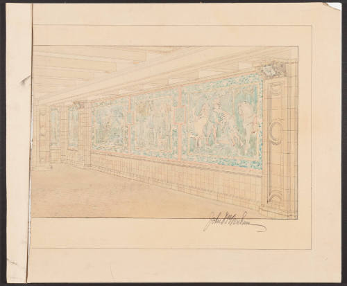 Interior with Medieval Mural