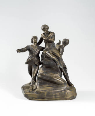 Three Figures and a Dog