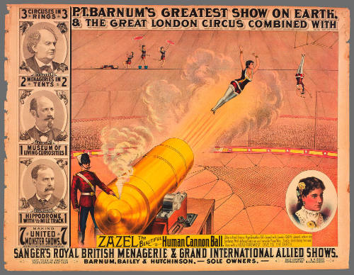 P.T. Barnum's Greatest Show on Earth & The Great London Circus: Zazel, the Beautiful Human Cannon Ball