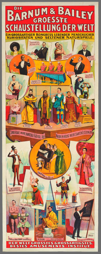 Die Barnum & Bailey Groesste Schoustellung Der Welt / Ein Grossartiger Congress Lebender Men Schlicher Kuroisitäten Und Seltener Naturspiele