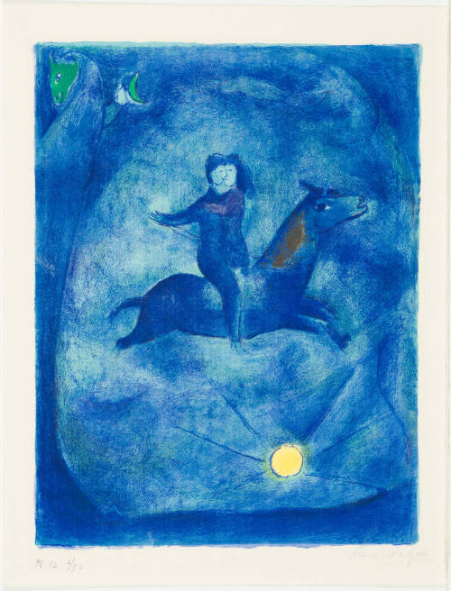 Mounting the Ebony Horse He took Her Up Behind Him and Made Her Fast to Himself, Binding Her with Strong Bonds; After Which He Turned the Shoulder-Pin of Ascent, and the Ebony Horse Rose with Him High in the Air...