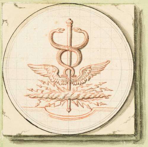 A Caduceus Above a Thunderbolt