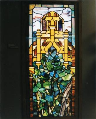 Leaded and Stained Glass Panel: "View from the Castle"