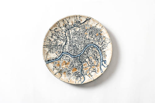 Platter: Cincinnati and Northern Kentucky in Rookwood Glazes