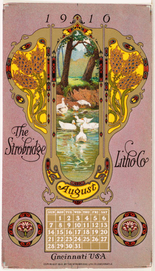 Calendar Card / August 1910