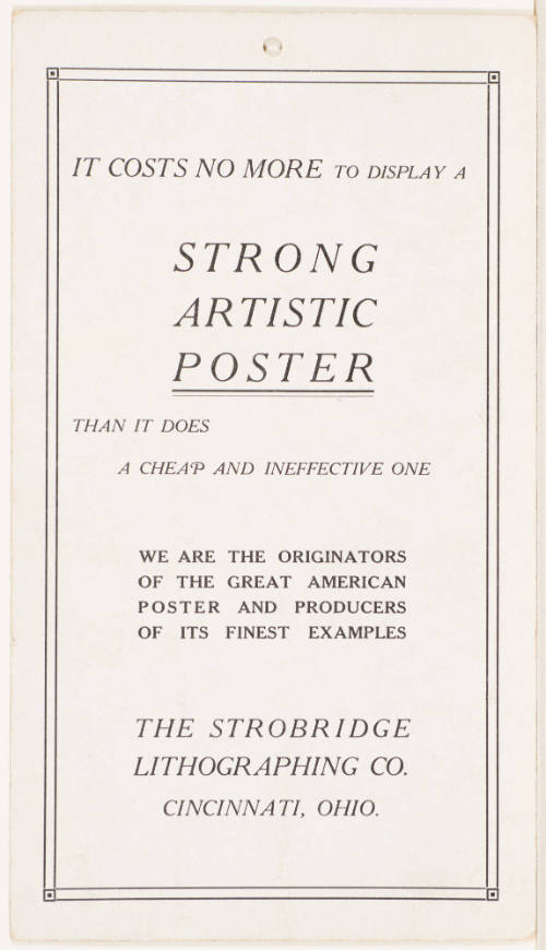 Calendar Card / August 1910