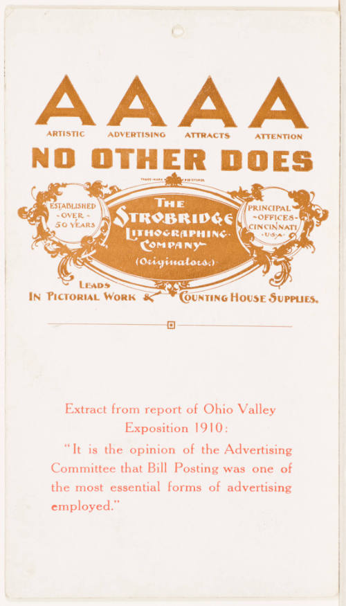 Calendar Card /  July 1911