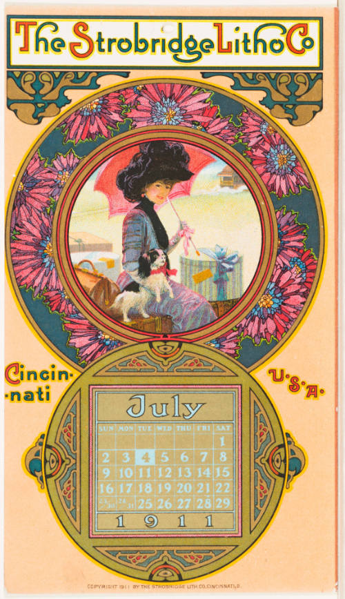 Calendar Card /  July 1911