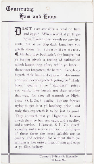 Calendar Card /  October 1911