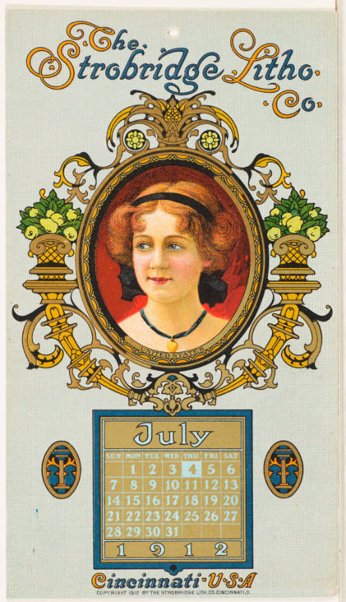 Calendar Card /  July 1912