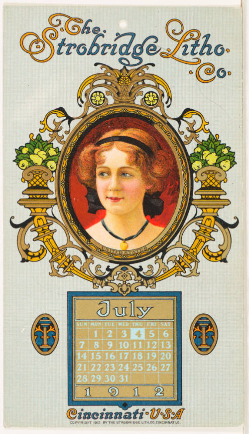 Calendar Card /  July 1912