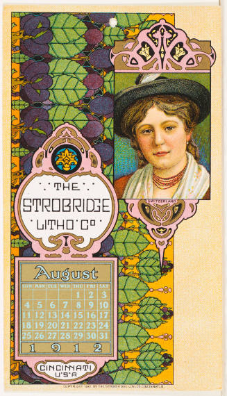 Calendar Card /  August 1912