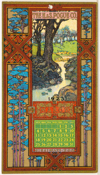 Calendar Card /  March 1923 H & S Pogue Co.