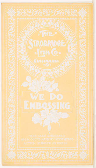 Advance Card / Strobridge Embossed Card