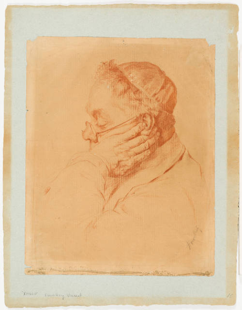 Head of Man Wearing Skull Cap