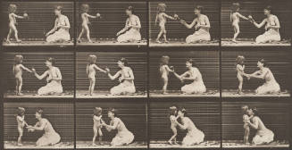 Child Bringing a Bouquet to a Woman