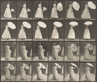 Walking and Opening Parasol