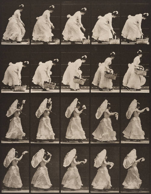 A: Lifting a Basket. B: Running and Waving a Handkerchief